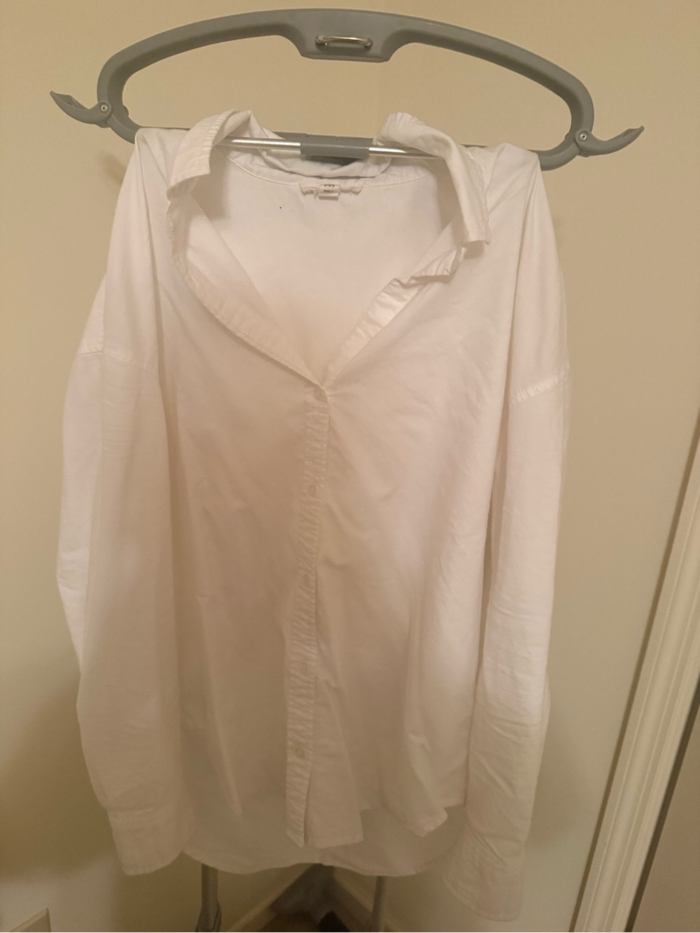 Classic White Men's Button-Down Shirt